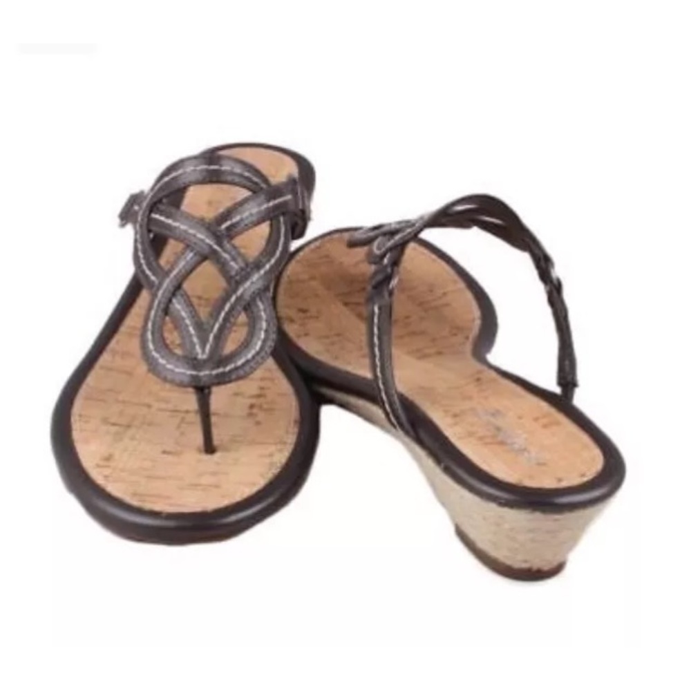 NIB Sperry Lorrain Wedge Sandals Sz 8.5 Metallic